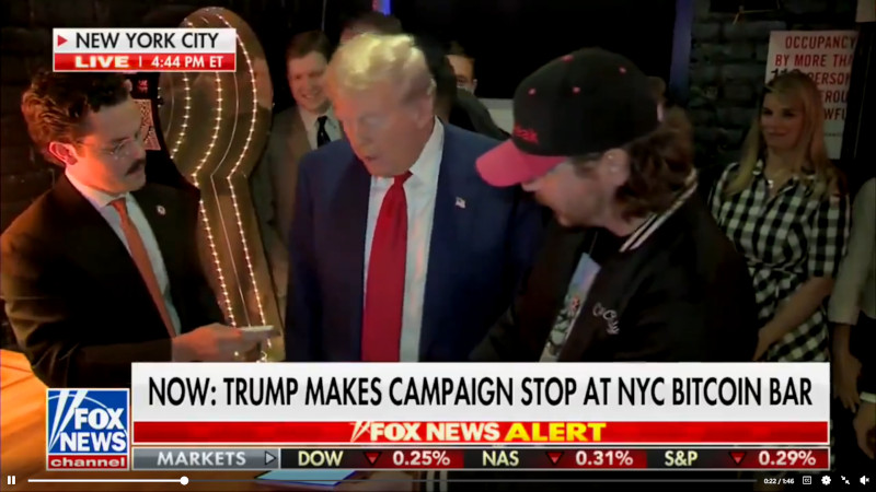 trump pay with btc crypto