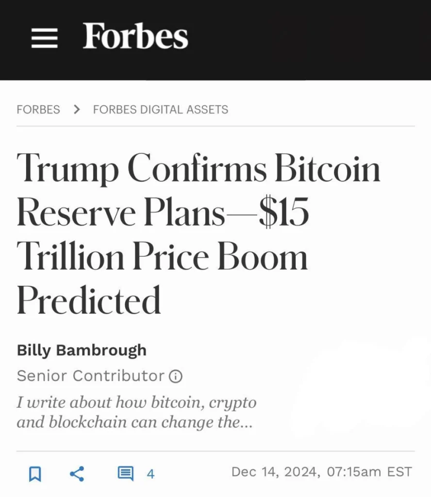 trump bitcoin usa reserve